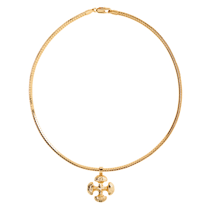 ANGELA – Hammered Cross Necklace