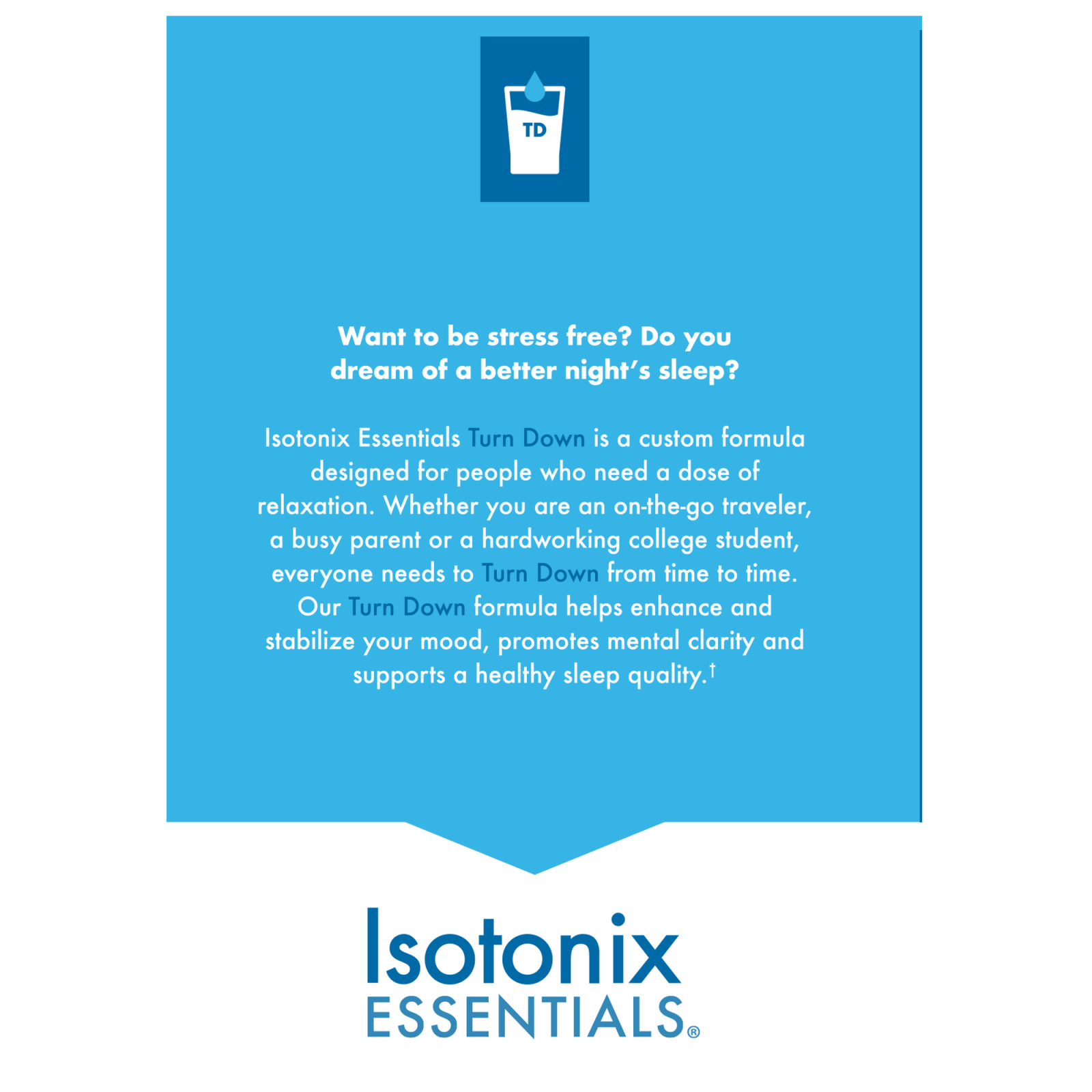 Isotonix Essentials® Turn Down