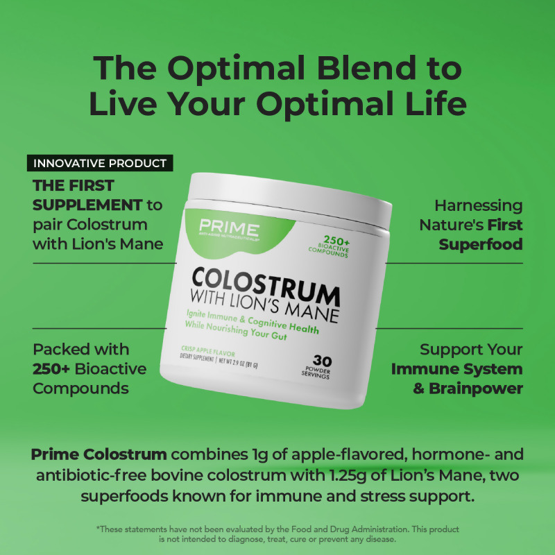 nutraMetrix&reg; Prime Colostrum with Lion’s Mane