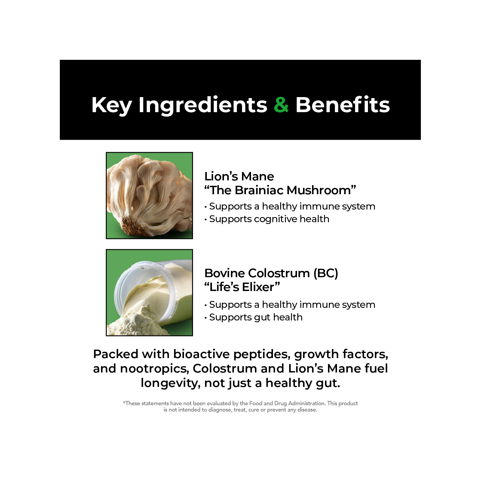 nutraMetrix® Prime Colostrum with Lion’s Mane