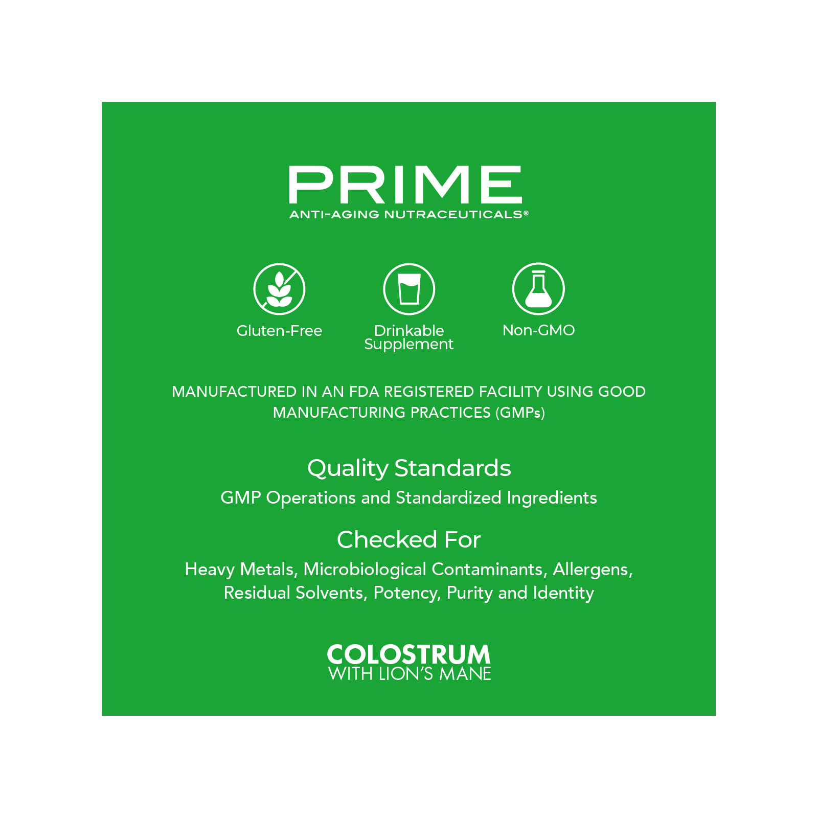 nutraMetrix® Prime Colostrum with Lion’s Mane