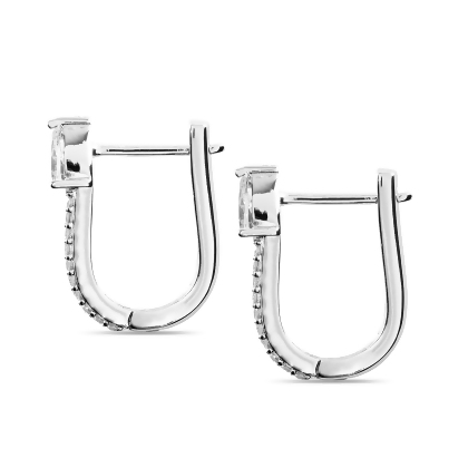 LOUISA – Pear Micro Pavé Huggie Earrings