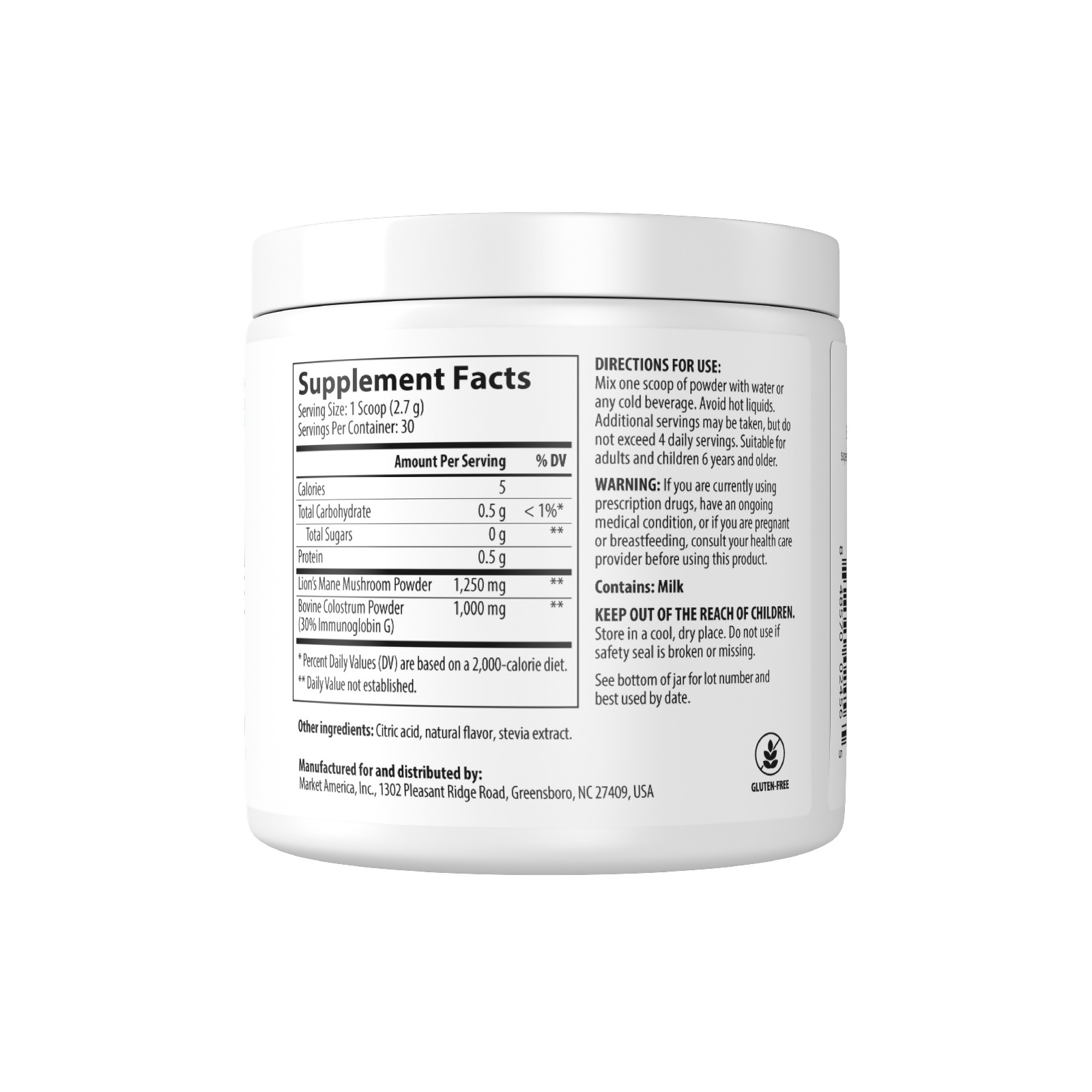 nutraMetrix® Prime Colostrum with Lion’s Mane