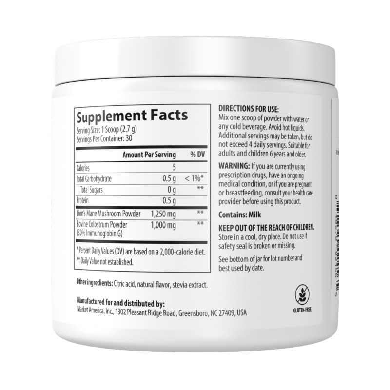 nutraMetrix&reg; Prime Colostrum with Lion’s Mane