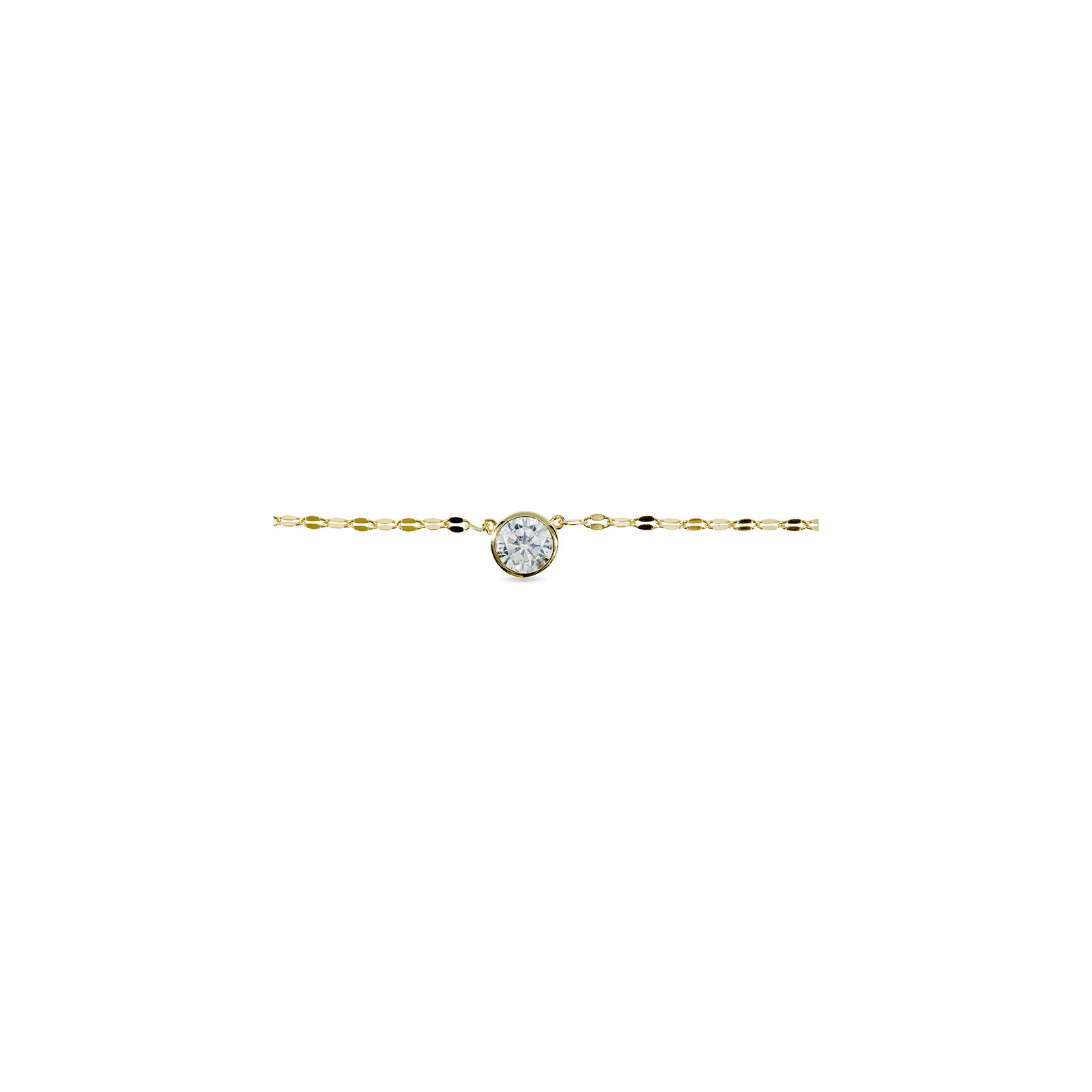 KATIE - Textured Solitaire Necklace