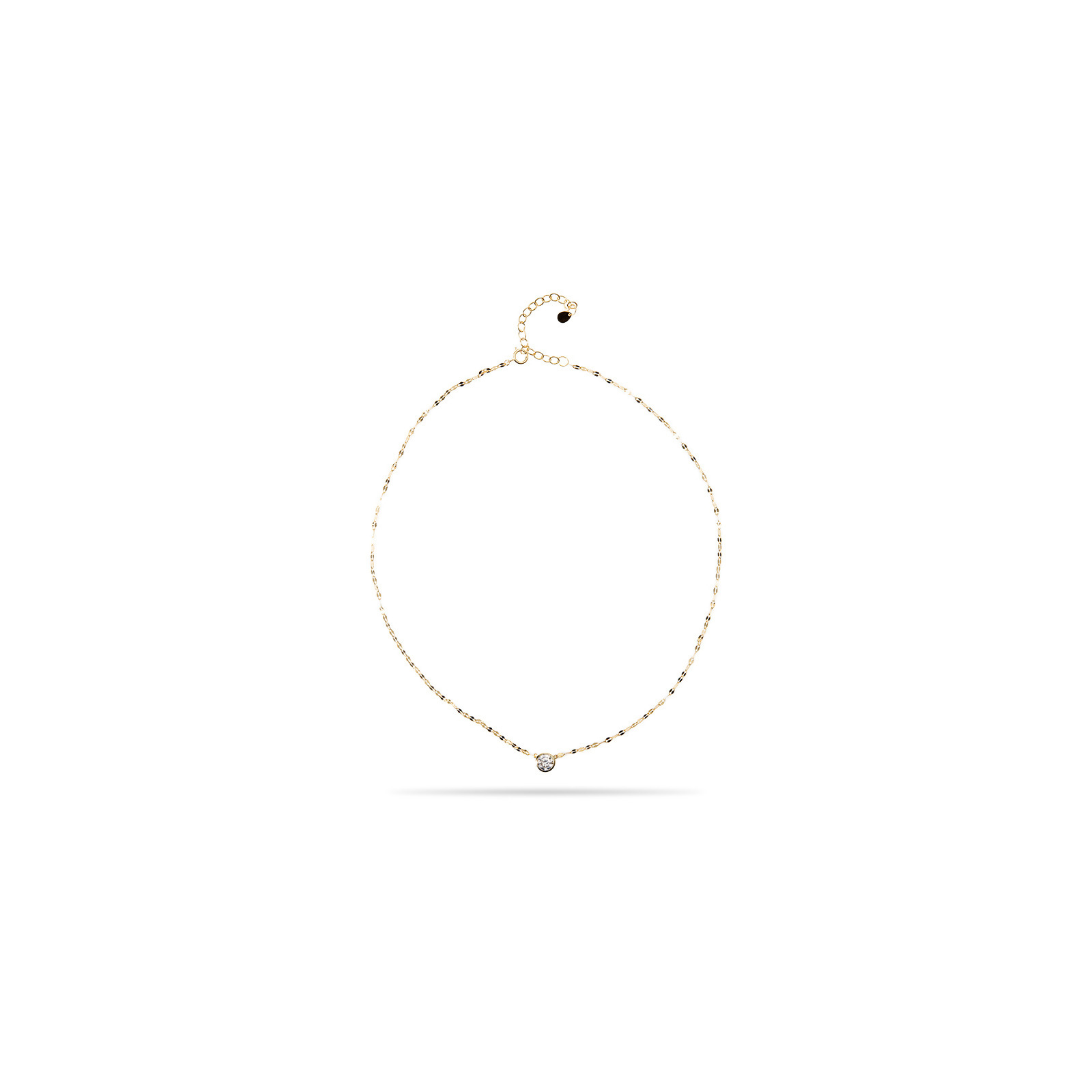 KATIE - Textured Solitaire Necklace