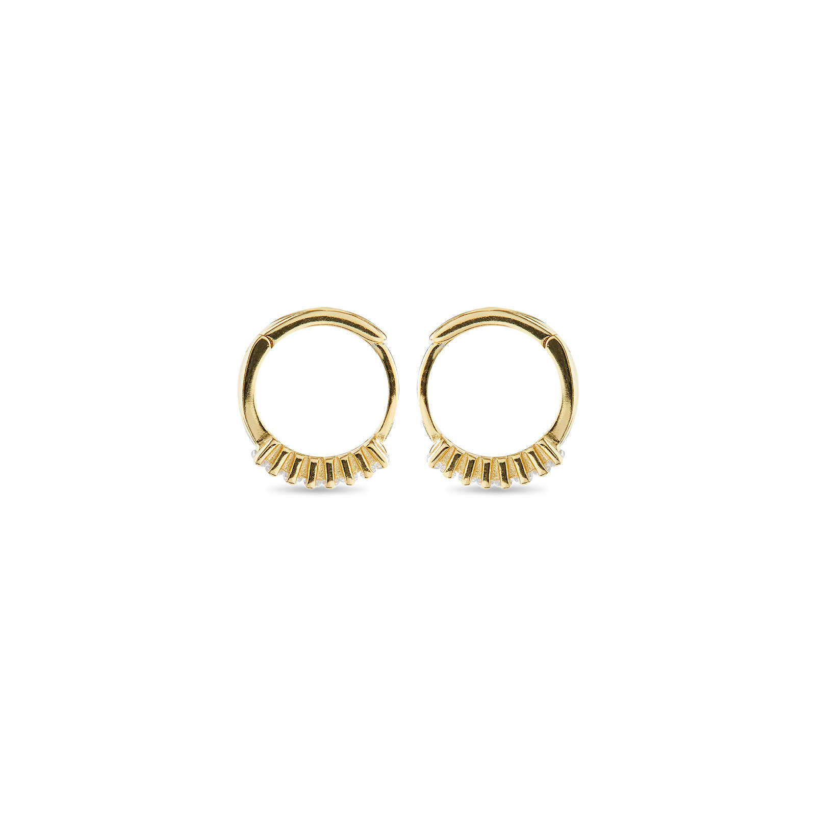 GEO - Mini Baguette Huggie Earrings