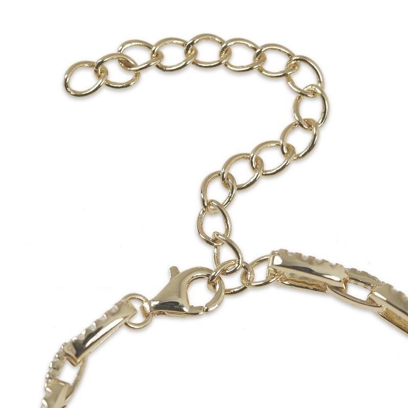 LOREN - Pave Square Radiant Cut Link Bracelet