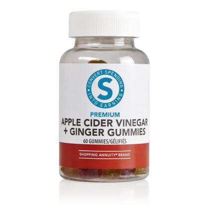 Shopping Annuity Brand Premium Apple Cider Vinegar + Ginger Gummies