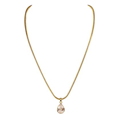 GEORGINA – Bezel Set Pear Necklace