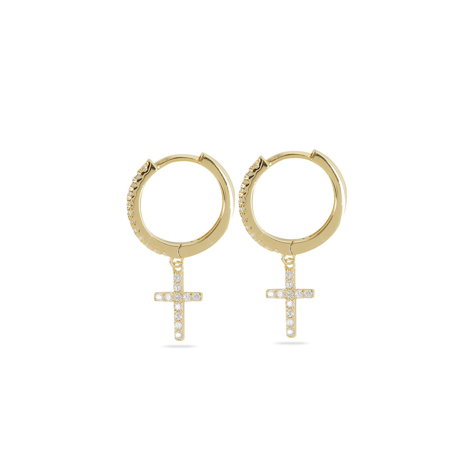 BRANDI - Cross Huggie Earring