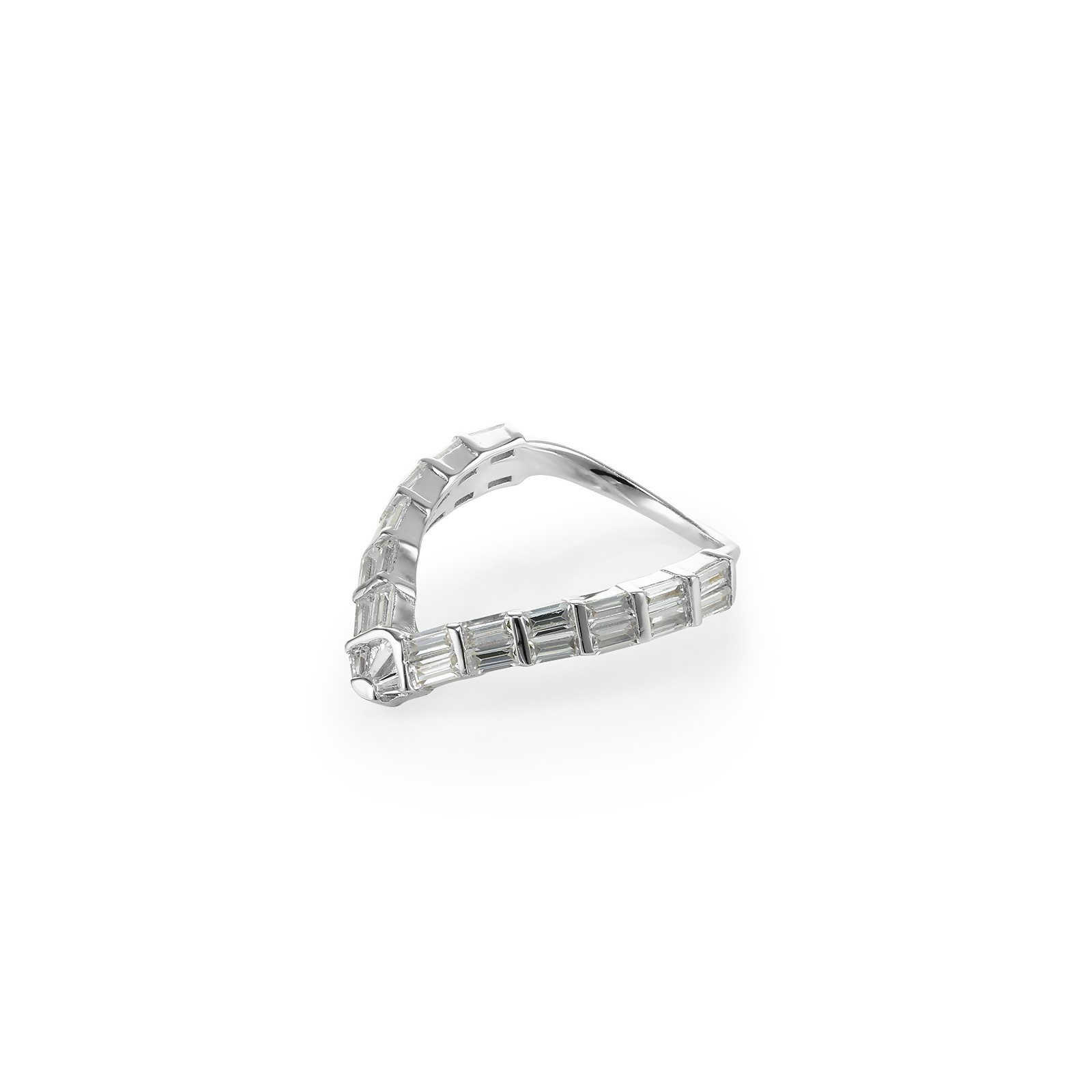 GAIA - V Shaped Baguette Ring
