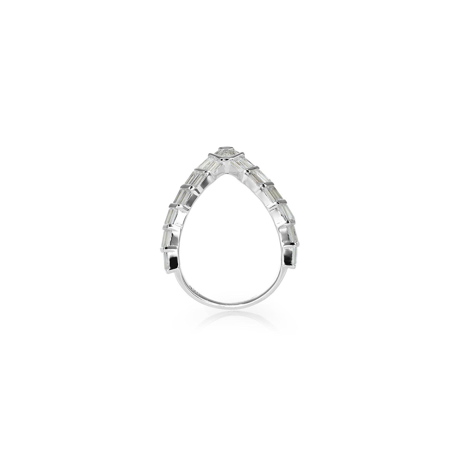 GAIA - V Shaped Baguette Ring