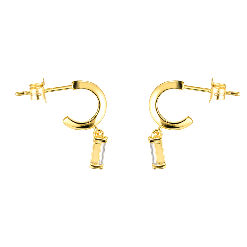 INA - Baguette Hoop Earrings (SPECIAL)