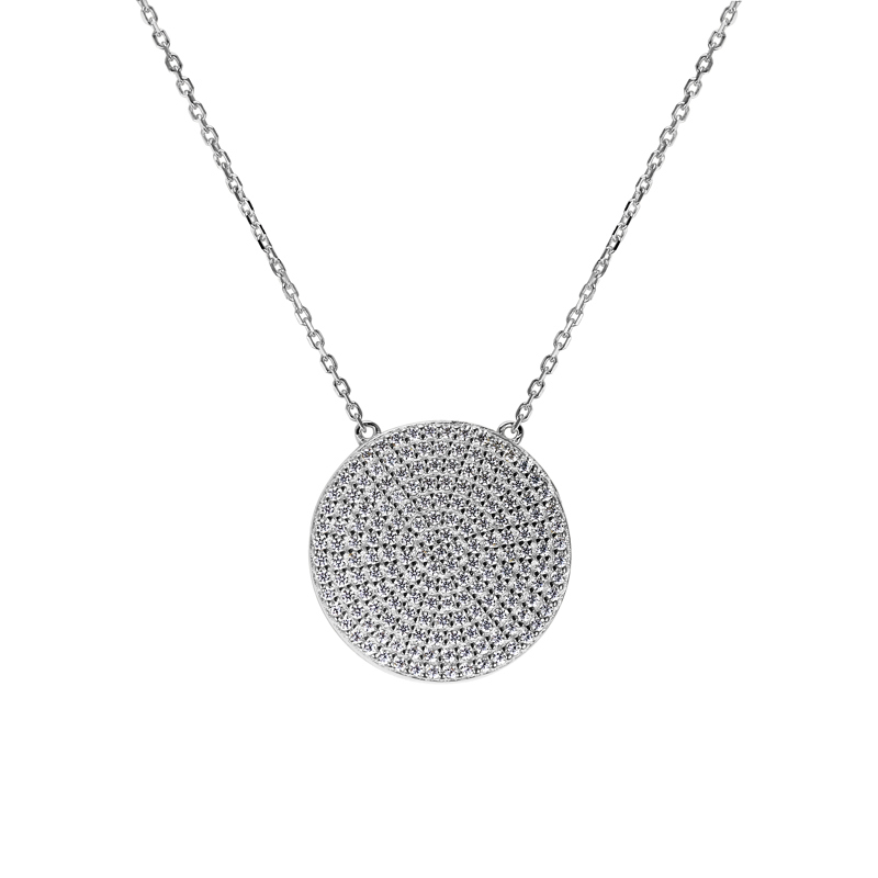 KAMILA - Pave Coin Pendant