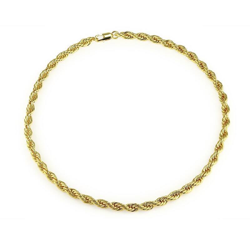 INOX 6mm 18Kt Gold IP Rope Chain Necklace NSTC0306G-20, Ask Design  Jewelers