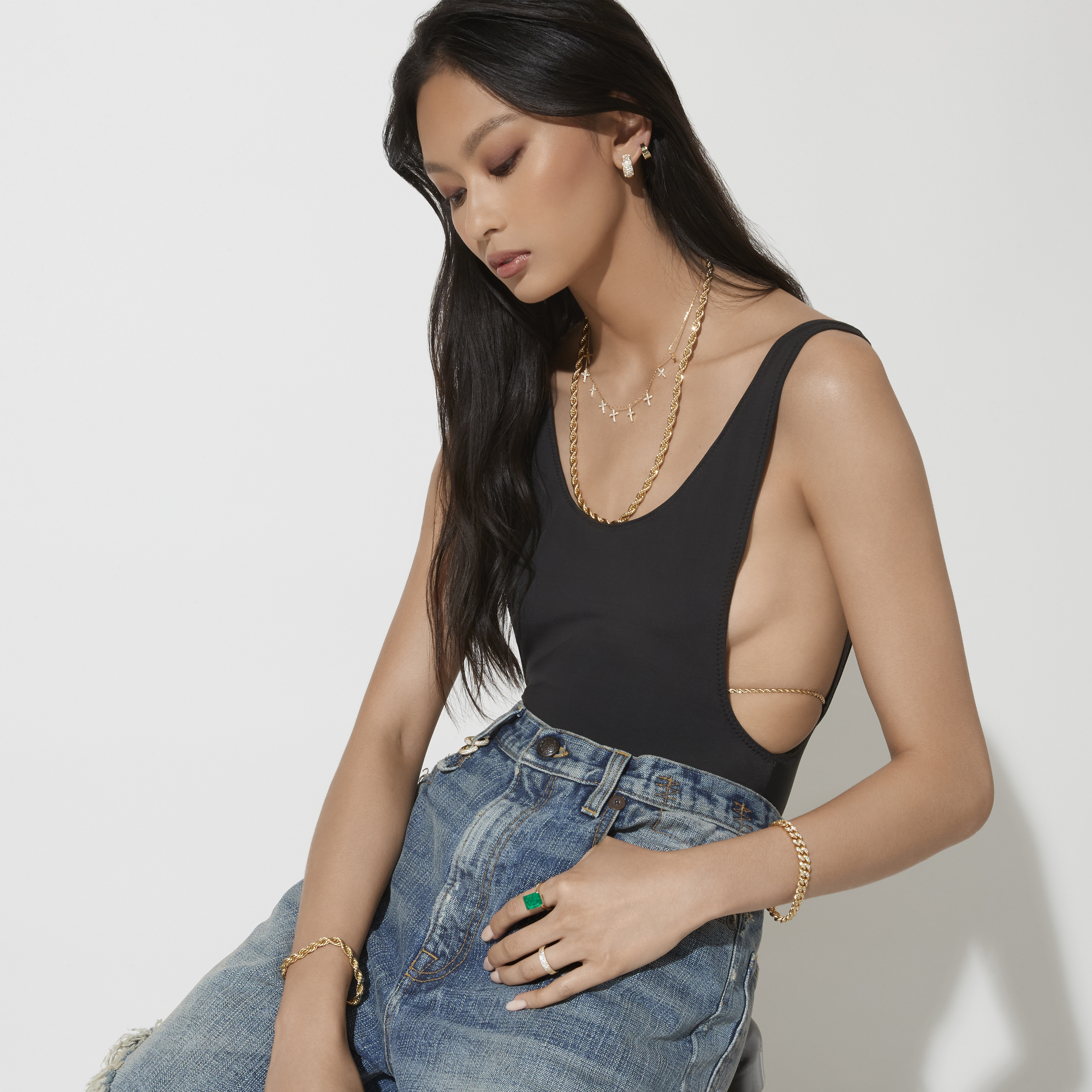 SELENA – Pave Cuban Link Bracelet