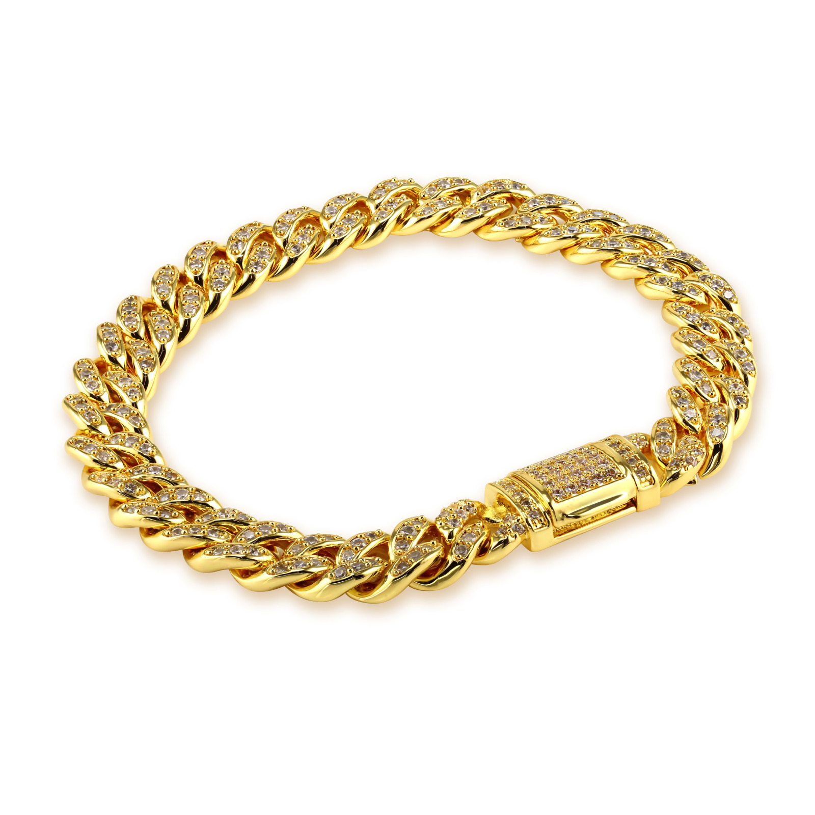 SELENA – Pave Cuban Link Bracelet