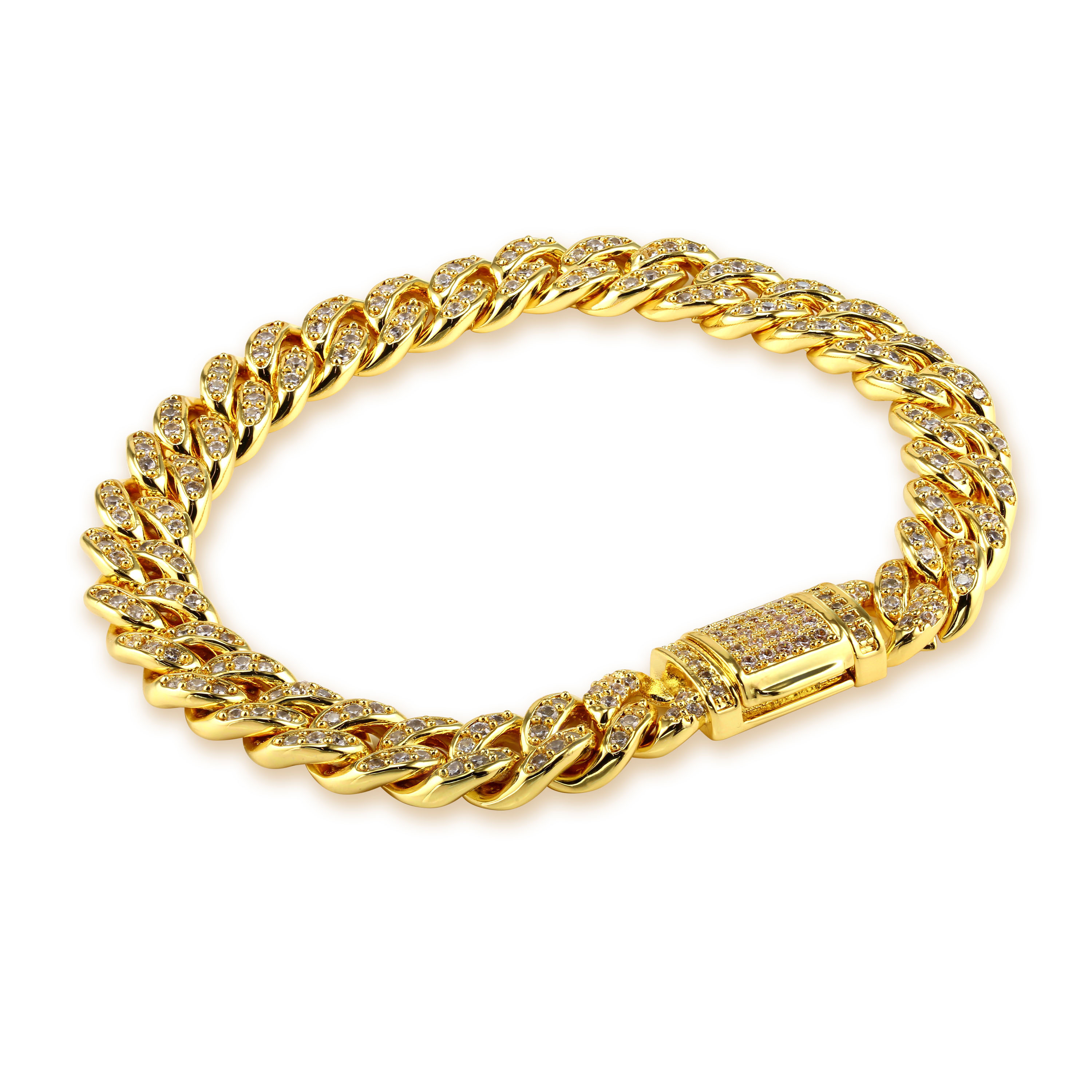 SELENA – Pave Cuban Link Bracelet