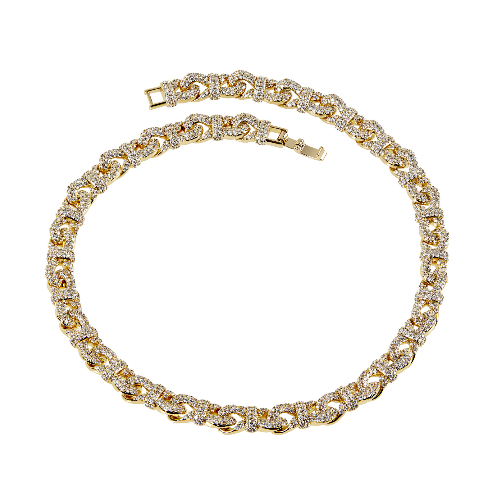 LO – Pavé Infinity Link Collar Necklace