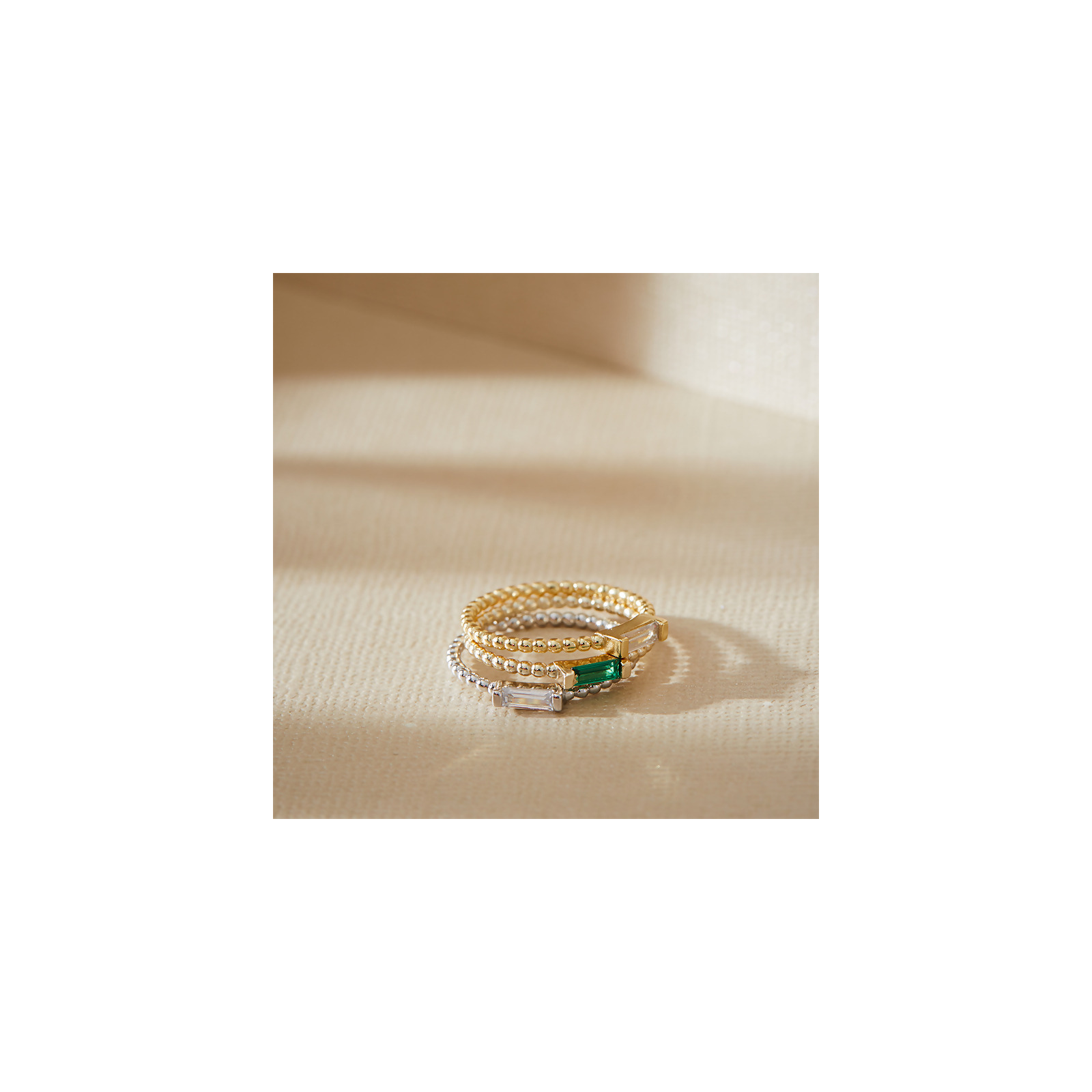ADRIENNE - Spiraled Baguette Ring