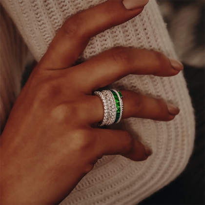 JOY - Princess Cut Eternity Band - (FINAL SALE)