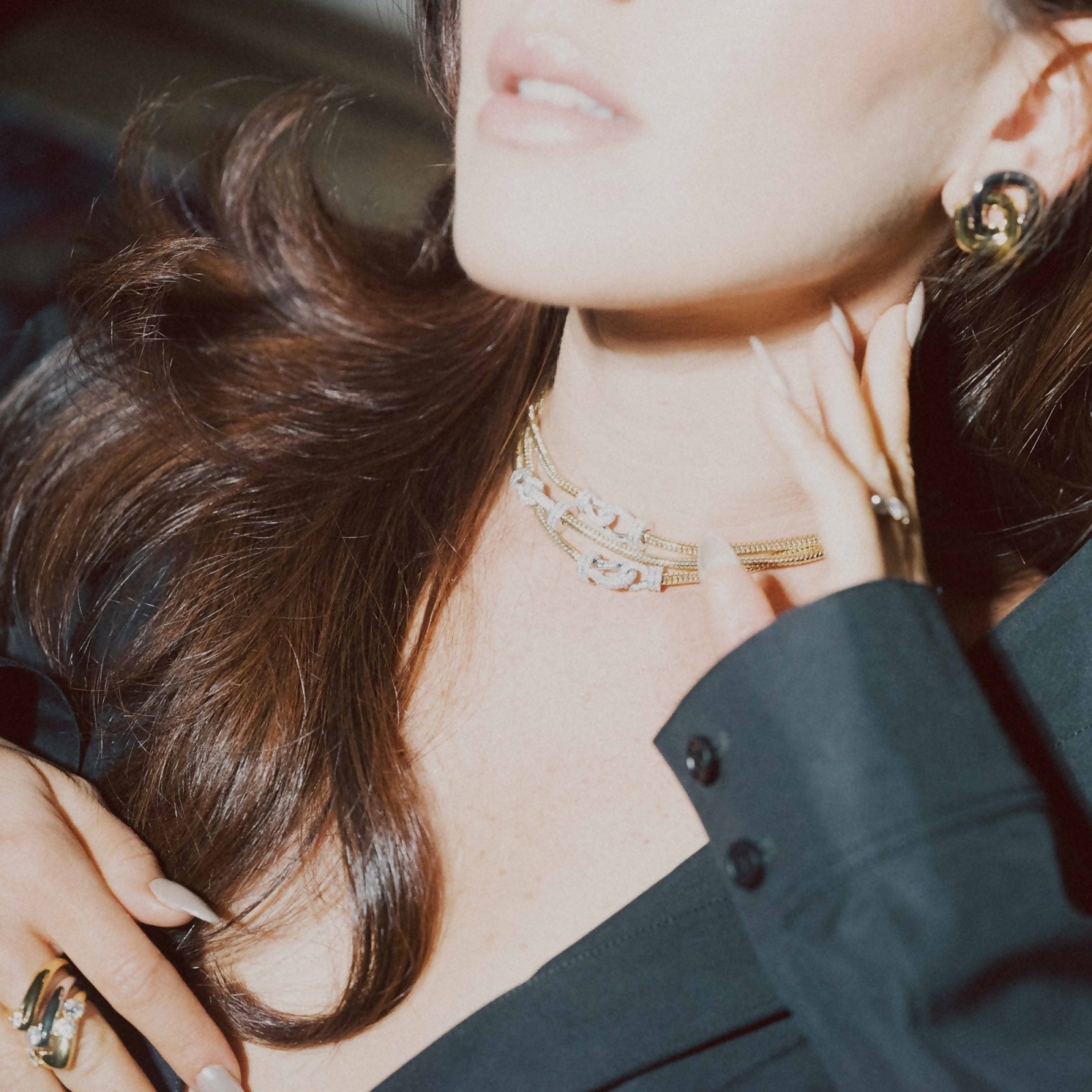 KENNEDY – Classic Stone Link Necklace