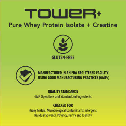 Tower+&trade;純分離乳清蛋白+肌酸