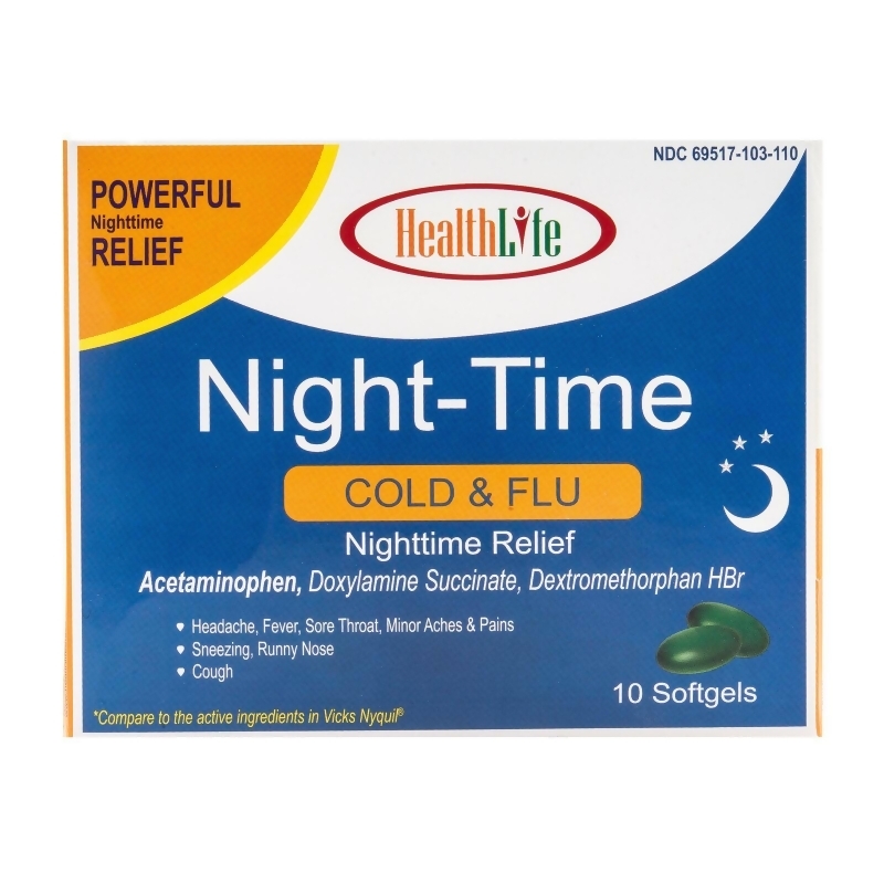 Alivio Nocturno para el Resfriado y la Gripe