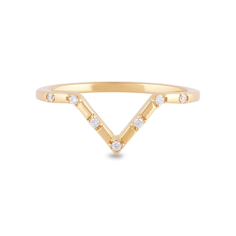 LANA - Elegante anillo en forma de V