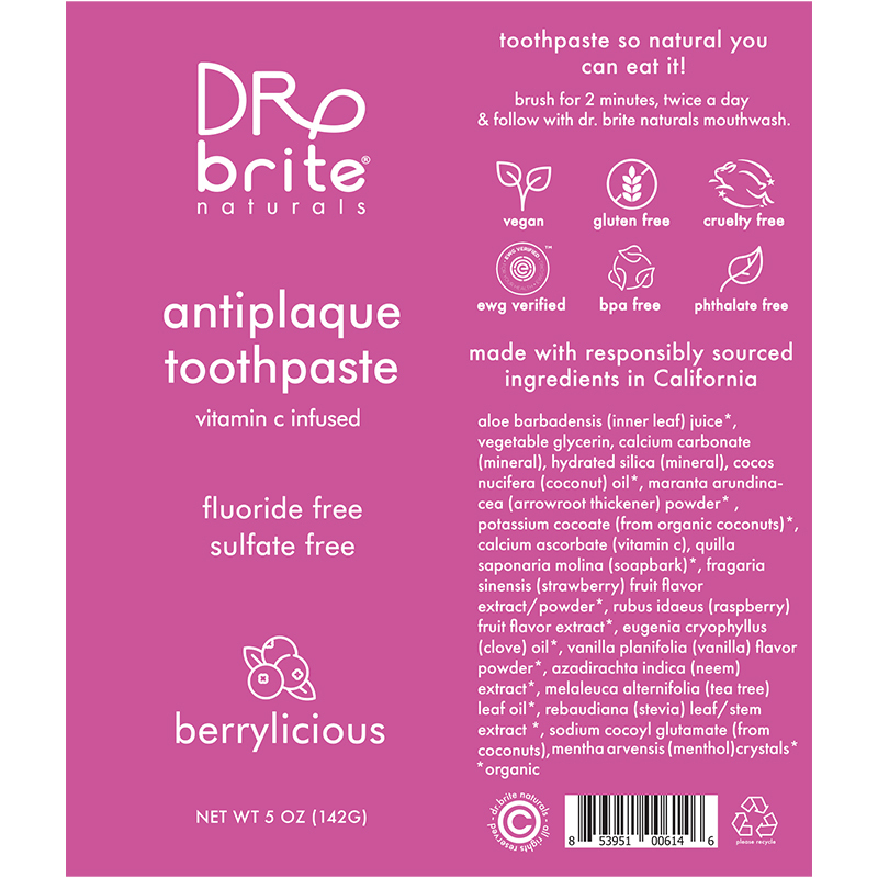 Dr. Brite® Crema Dental Antiplaca Con Vitamina C Para Niños