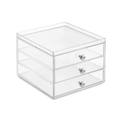 Interdesign Slim 3 Drawer Makeup Organizer Clear Bedding From