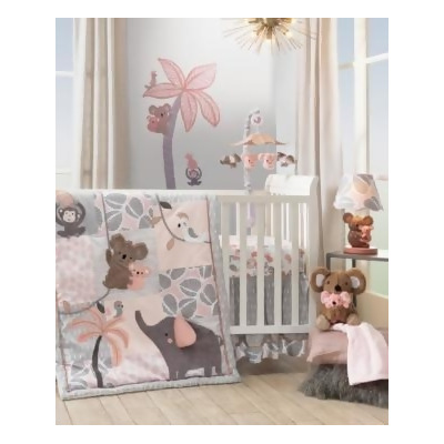 Lambs Ivy Calypso Elephant And Monkey Nursery 4 Piece Baby Crib