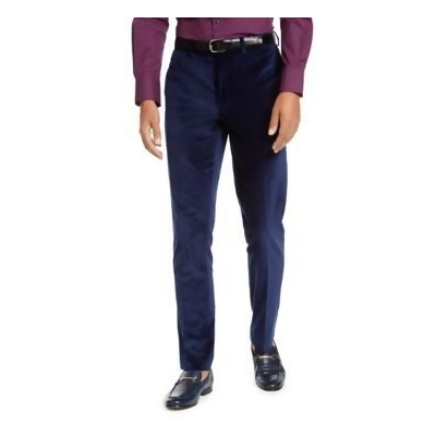 macy's blue velvet dress