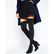 Office Harlow Stretch Heeled Over The Boots - Black Office Harlow Stretch Heeled Over The Boots - Black