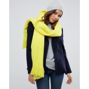 River Island Fluffy Blanket Scarf - Yellow River Island Fluffy Blanket Scarf - Yellow