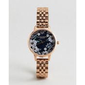 Olivia Burton OB16BF17 Bejewelled Floral Bracelet Watch In Rose Gold - Gold Olivia Burton OB16BF17 Bejewelled Floral Bracelet Watch In Rose Gold - Gold