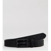 ASOS DESIGN plus smart slim belt in black faux suede - Black ASOS DESIGN plus smart slim belt in black faux suede - Black
