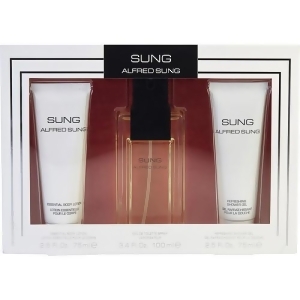 Sung by Alfred Sung Edt Spray 3.4 oz Body Lotion 2.5 oz Shower Gel 2.5 oz for Women - All