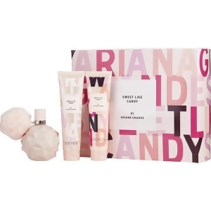 Sweet Like Candy By Ariana Grande by Ariana Grande Eau de Parfum Spray 3.4 oz Body Souffle 3.4 oz Bath And Shower Gel 3.4 oz for Women - All