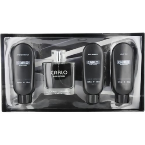 Carlo Corinto Noir Intense by Carlo Corinto Edt Spray 3.4 oz Aftershave Balm 4.8 oz Body Shampoo 4.8 oz Liquid Talc 4.8 oz for Men - All