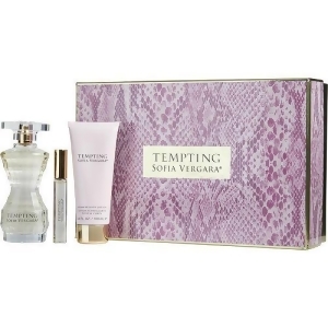 Tempting By Sofia Vergara by Sofia Vergara Eau de Parfum Spray 3.4 oz Shimmer Body Lotion 3.4 oz eau de Parfum Rollerball .33 oz for Women - All