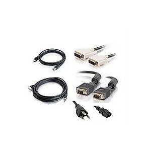 C2g 7067581 10 Feet Monitor Arm Cable Kit includes Dvi Vga and Usb Cables Black - All