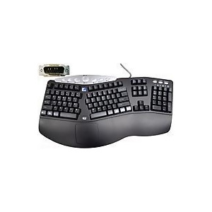 Adesso 124-154977-001 Tru-Form Media Ergonomic Keyboard 113 Key Layout Power Magnet Keys 63-inch Cable Length Api Security Rated Tempest 4 Pin Interfa