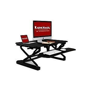 Loctek Lx36b 36-inch Sit to Stand Desktop Riser Black - All