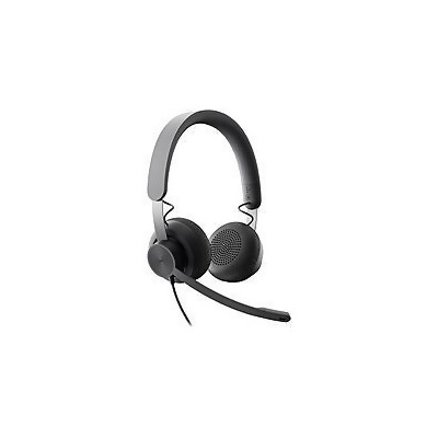 Logitech Zone Headset - Stereo - USB Type C - Wired - 32 Ohm - 20 Hz - 16 kHz - Over-the-head - Binaural - Circumaural - 6.23 ft Cable - Uni-directional, Omni-directional Microphone (Open Box) 