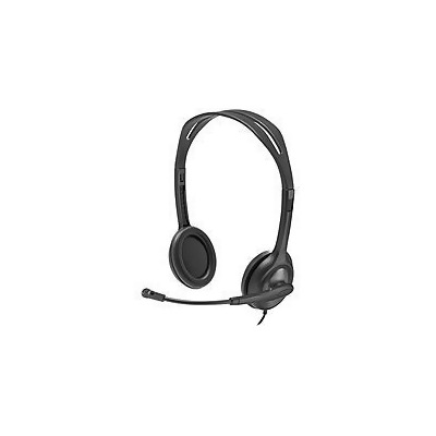 Logitech H111 Stero Headset - Stereo - Mini-phone (3.5mm) - Wired - 20 Hz - 20 kHz - Over-the-head - Binaural - Supra-aural - 7.71 ft Cable - Bi-directional Microphone - Black, Graphite 