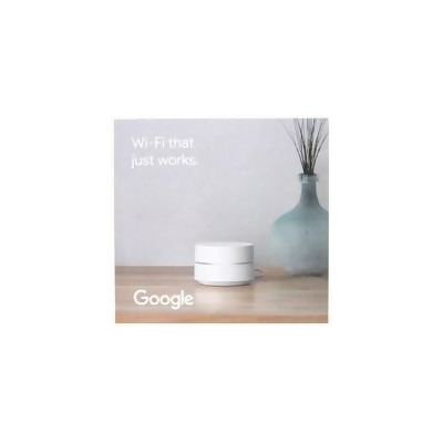 Google Wi-Fi 5 IEEE 802.11ac Ethernet Wireless Router - 2.40 GHz ISM Band - 5 GHz UNII Band - 150 MB/s Wireless Speed - 1 x Network Port - 1 x Broadband Port - Gigabit Ethernet (Open Box) 