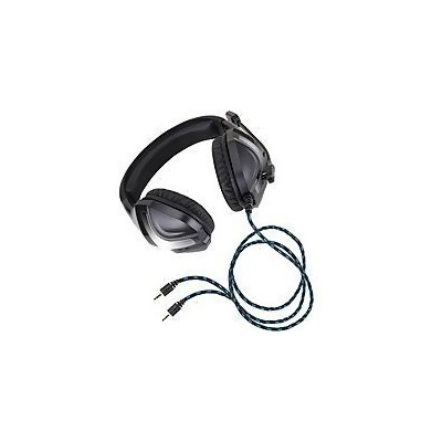 Enhance ENGXH40100BKEW Headset - Stereo - Mini-phone (3.5mm) - Wired - Over-the-head - Binaural - Circumaural - 6.25 ft Cable - Omni-directional Microphone - Black, Silver (Open Box) 