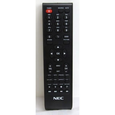 NEC Oem Replacement Tv Remote Control - Batteries Required 